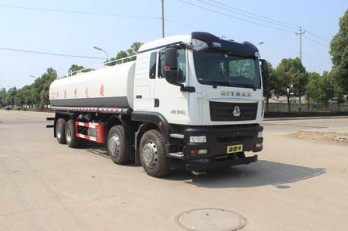 25方灑水車圖片_重汽汕德卡前四后八25噸綠化灑水車廠家價(jià)格