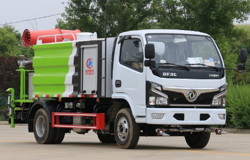 藍牌灑水車價格查詢_國六東風(fēng)小福瑞卡5噸抑塵車廠家價格-程力抑塵車